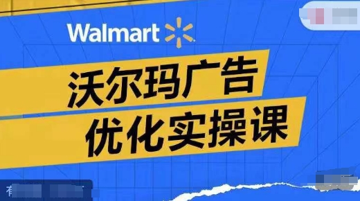 沃尔玛广告优化实操课,广告报告实操讲解,广告如何提高转化和ROAS等二毛|软件|网创|付费|项目|免费|创业|副业|引流二毛创业网